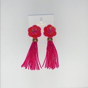 Kate Spade Rosy Posies Tassel Earrings